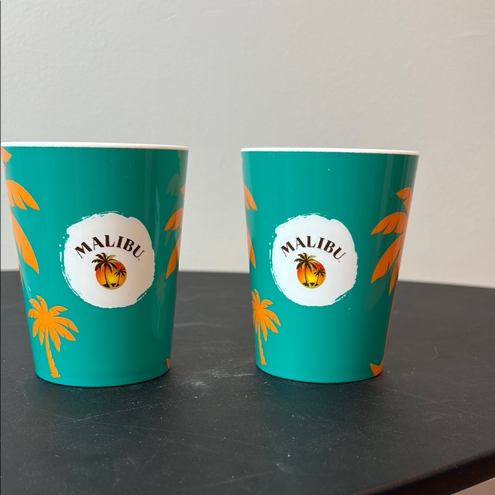 Malibu Teal and Orange Cups